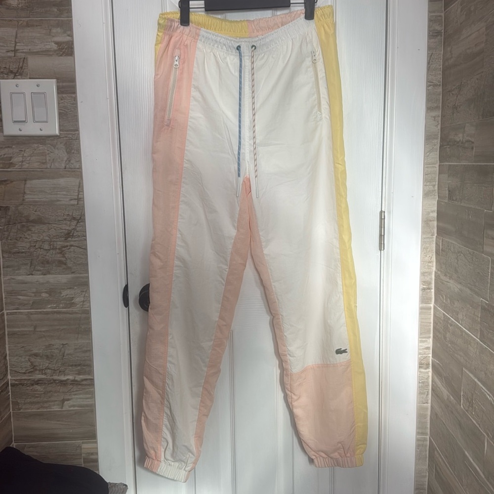 NWT LACOSTE Women's LIVE Light Colorblock Joggers